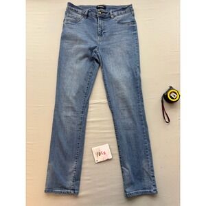 d.jeans Womens Size 10 Medium Wash Straight Leg Stretch Denim Blue Jeans